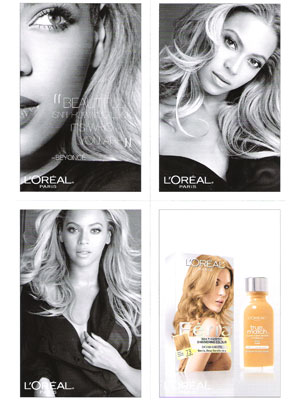 Beyonce Knowles for L'Oreal beauty celebrity endorsements