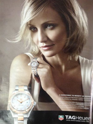 Cameron Diaz for Tag Heuer