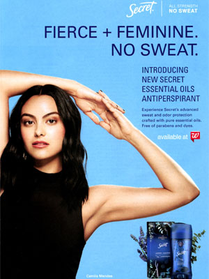 Camila Mendes Secret with Essential Oils Beauty Ad