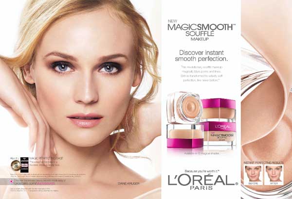 Diane Kruger for Loreal cosmetics