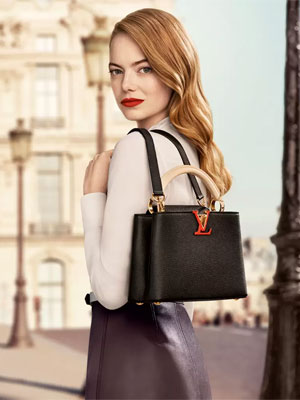 Emma Stone Louis Vuitton Handbags 2020 ad