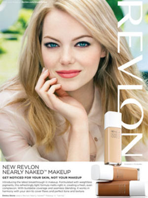 Emma Stone Revlon celebrity beauty makeup ads
