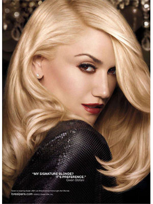 Gwen Stefani Loreal celebrity endorsement adverts