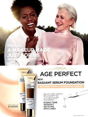 Helen Mirren L'Oreal Age Perfect Foundation 2020 ad