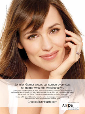 Jennifer Garner Neutrogena celebrity endorsement ads