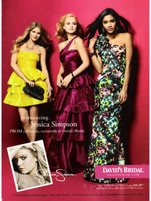 Jessica Simpson for Jessica Simpson Prom collection celebrity fashions