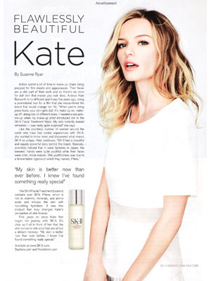 Kate Bosworth SK-II celebrity endorsement ads
