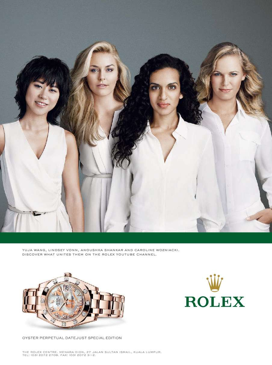 Lindsey Vonn for Rolex Watches