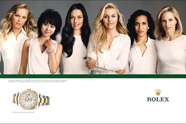Lindsey Vonn poses for Rolex ad