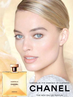 Margot Robbie Chanel Gabrielle Essence perfume ad