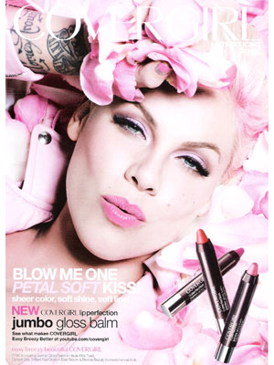 Pink CoverGirl Jumbo Gloss Balm celebrity endorsements