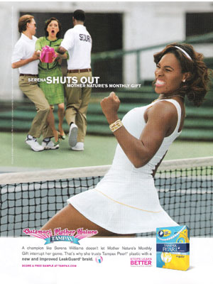 Serena Williams for Tampax
