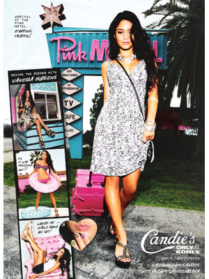 Vanessa Hudgens for Candie's clothing celebrity fashion endorsements